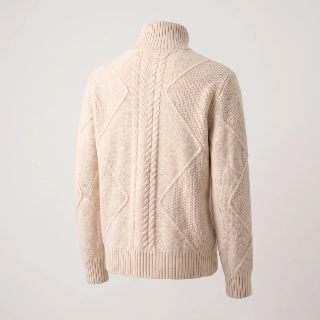 Christine | Women's Cable Knit Fitted Turtleneck Sweater