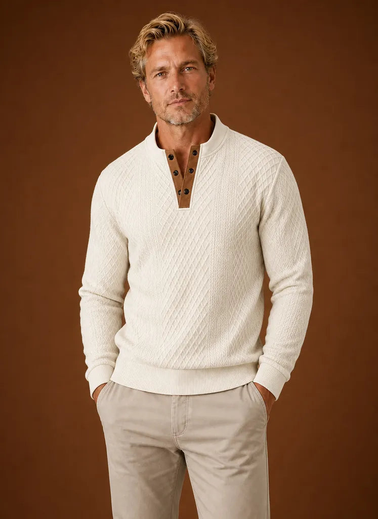 Classic Crewneck Layering Pullover Sweater for Men