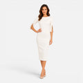 Dahlia | Women's Split-Sleeve Sheath Midi Dress