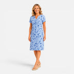 Effie | Women's Printed Short-Sleeve V-Neck Shift Dress