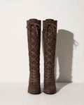 Elaine | Women's Suede Lace-Up Block Heel Ankle Boots