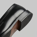Faux Leather Penny Loafers with Rubber Sole for Men