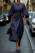 Fenella | Women's Flared-Sleeve Belted Wrap Dress