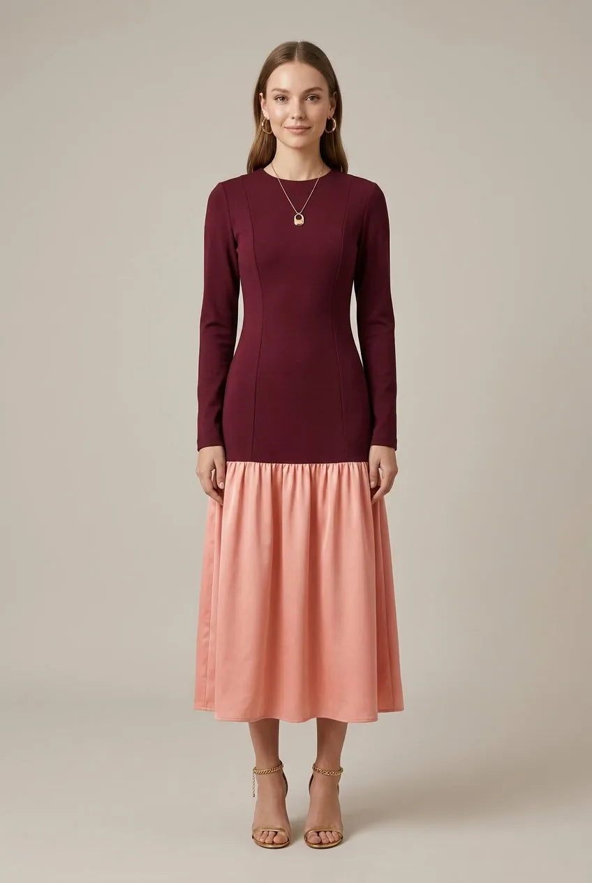 Flossie | Women's Drop-Waist Chiffon Maxi Dress