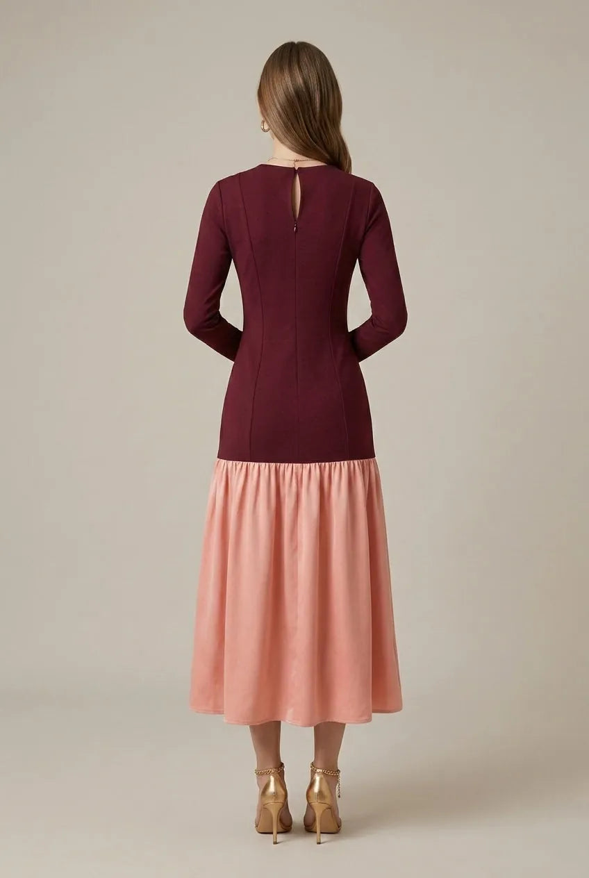 Flossie | Women's Drop-Waist Chiffon Maxi Dress