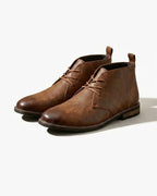 Leather Lace-Up Chukka Boots for Men