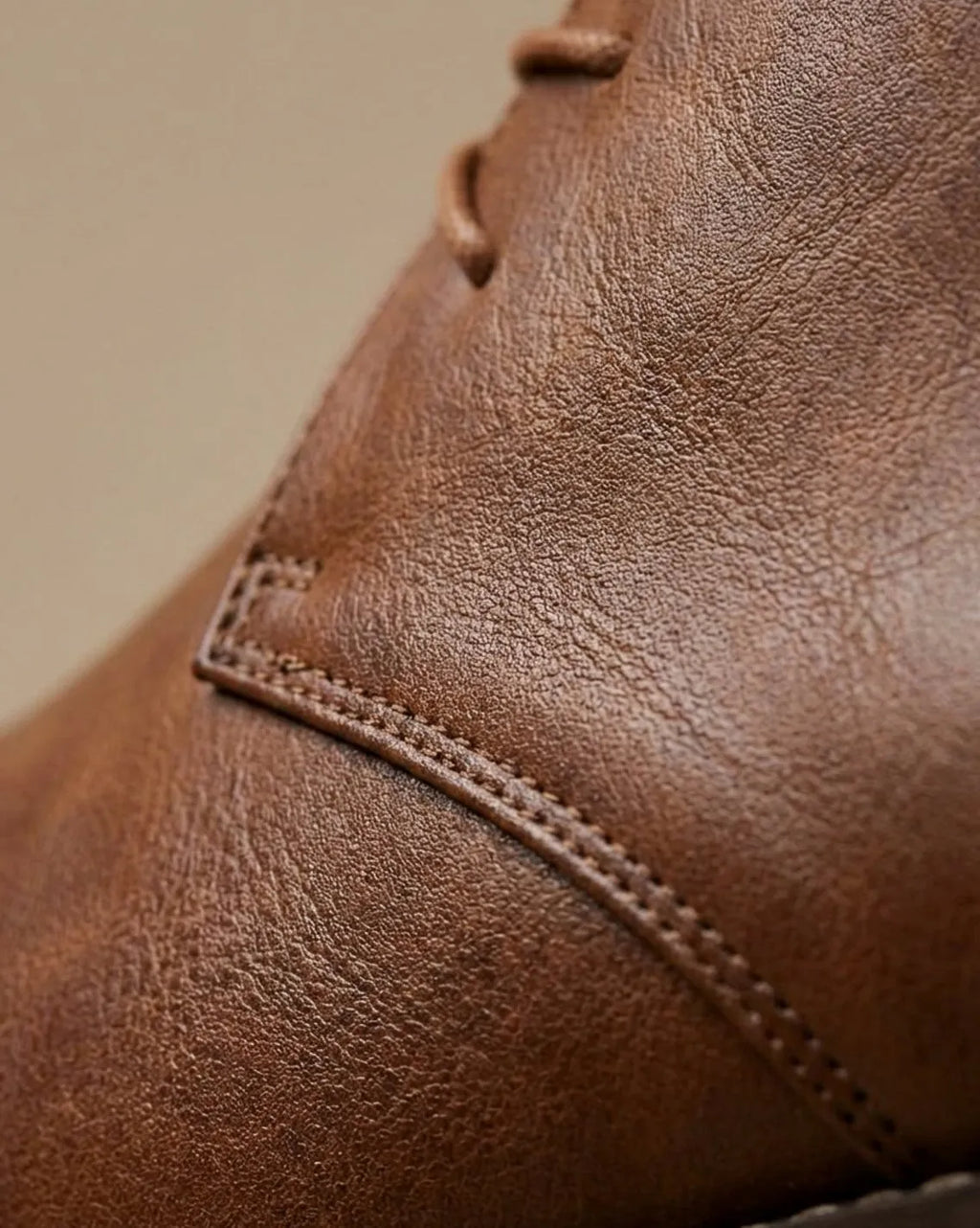 Leather Lace-Up Chukka Boots for Men