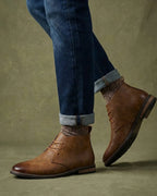 Leather Lace-Up Chukka Boots for Men