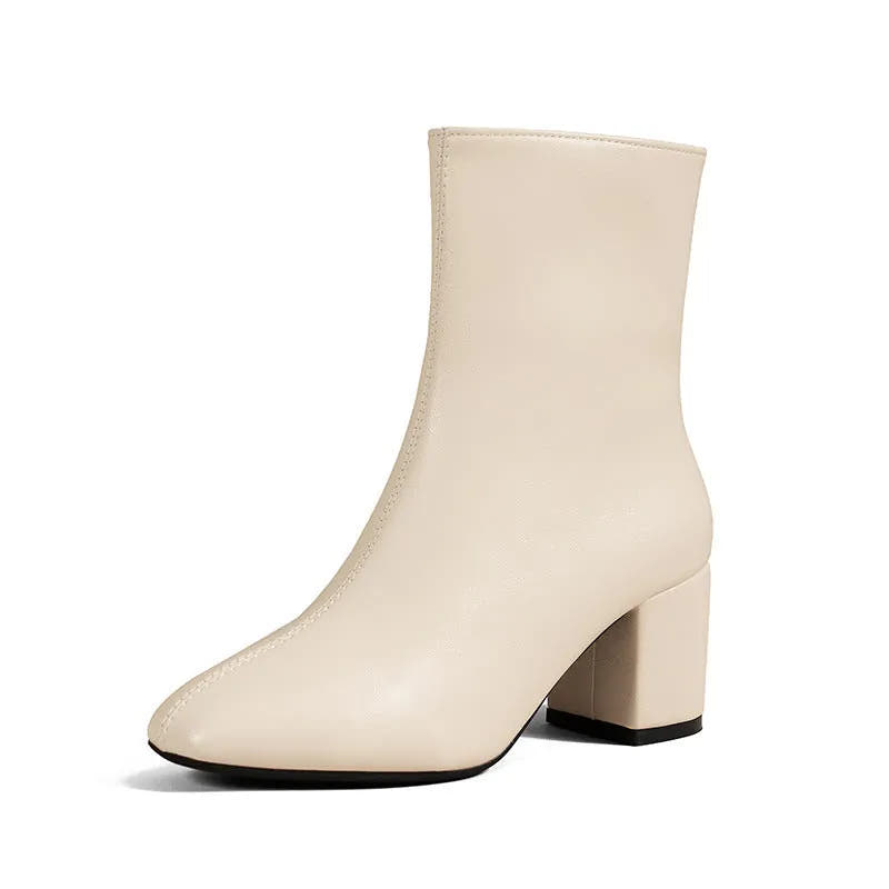 Gail | Women's Faux-Leather Block Heel Ankle Boots