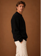 Heavyweight Chunky Knit Crewneck Sweater for Men