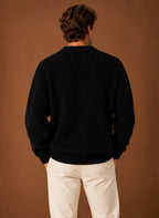 Heavyweight Chunky Knit Crewneck Sweater for Men