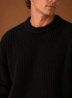 Heavyweight Chunky Knit Crewneck Sweater for Men