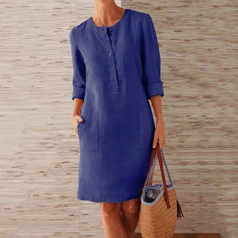 Honora | Women's Button-Front Knee-Length Dress