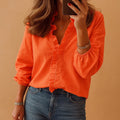 Irene | Women's Lightweight Ruffle-Trim Blouse