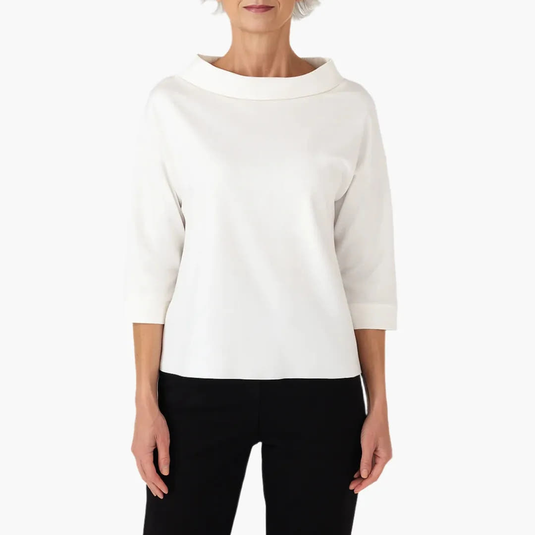 Janice | Women's Boat Neck Three-Quarter Sleeve Top