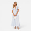 Jocasta | Women's Puff-Sleeve Smocked Maxi Dress