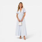 Jocasta | Women's Puff-Sleeve Smocked Maxi Dress