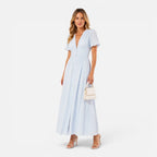 Jocasta | Women's Puff-Sleeve Smocked Maxi Dress