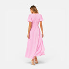 Jocasta | Women's Puff-Sleeve Smocked Maxi Dress