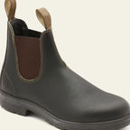 Leather Chelsea Boots with Elastic Panels for Men