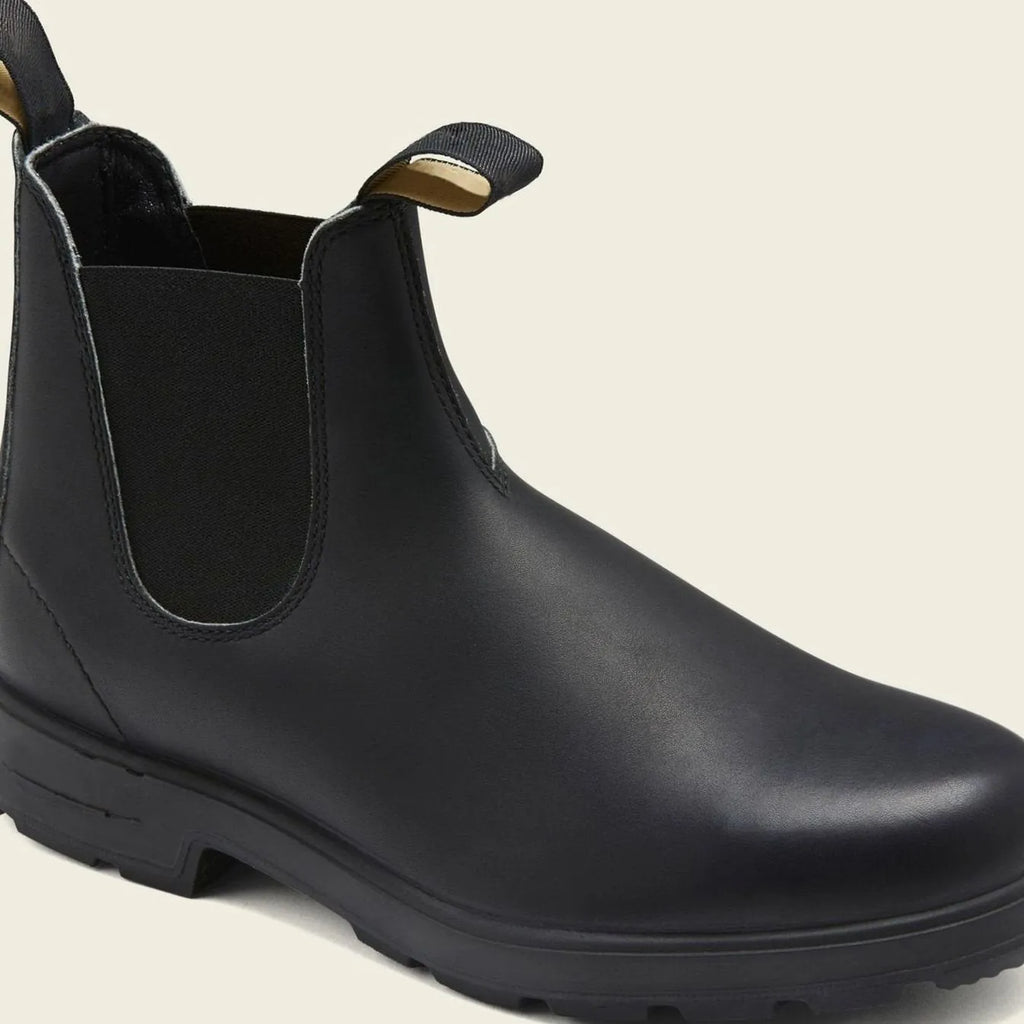 Leather Chelsea Boots with Elastic Panels for Men