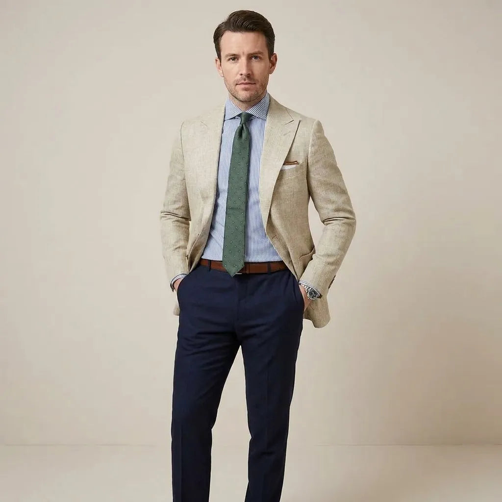 Lightweight Tailored Everyday Blazer with Patch Pocket for Men