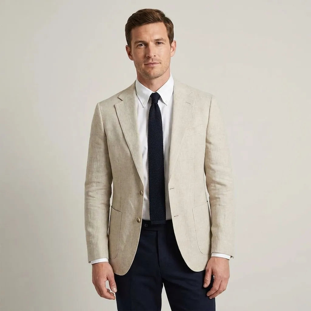 Lightweight Tailored Everyday Blazer with Patch Pocket for Men