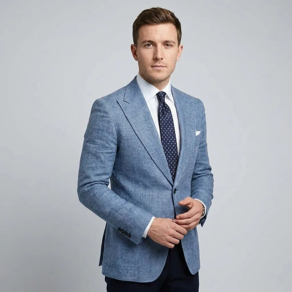 Lightweight Tailored Everyday Blazer with Patch Pocket for Men