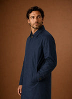 Lightweight Water-Resistant Trench Coat for Men