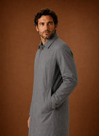 Lightweight Water-Resistant Trench Coat for Men