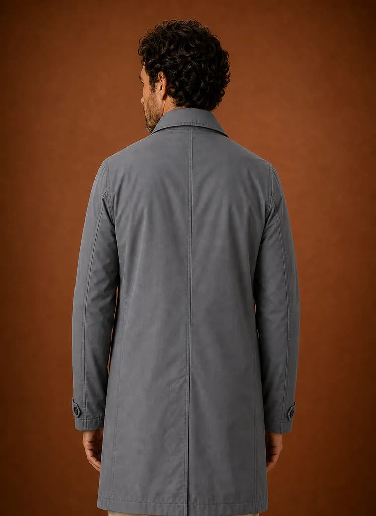 Lightweight Water-Resistant Trench Coat for Men
