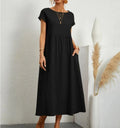 Lorelei | Women's Short-Sleeve Pocket Midi Dress