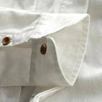Mandarin Collar Shirt with Asymmetrical Placket for Men