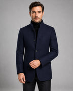 Mandarin Collar Single-Breasted Blazer for Men