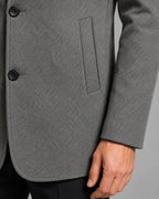 Mandarin Collar Single-Breasted Blazer for Men