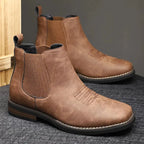 Slip-On Faux Leather Chelsea Boots Western Stitch for Men