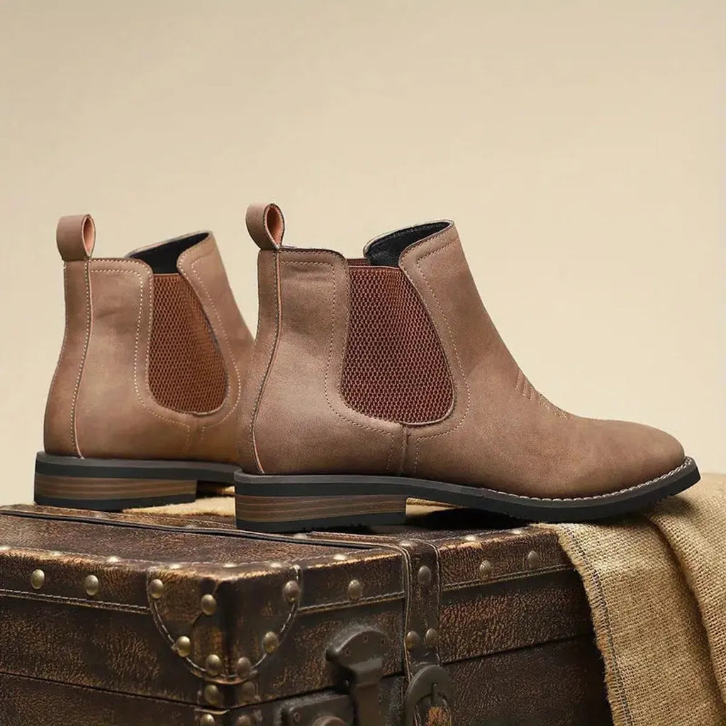 Slip-On Faux Leather Chelsea Boots Western Stitch for Men