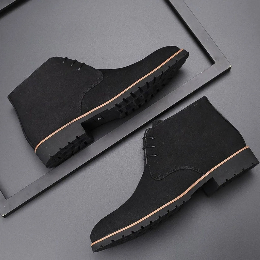 Suede Chukka Boots with Lace-Up Closure for Men