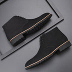 Suede Chukka Boots with Lace-Up Closure for Men