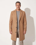 Tailored Slim-Fit Longline Formal Coat for Men