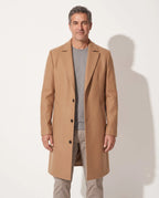Tailored Slim-Fit Longline Formal Coat for Men