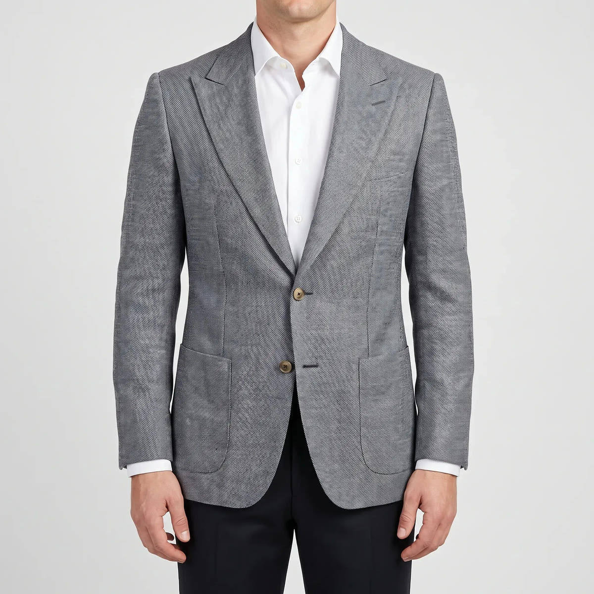Tailored Smart Casual Textured Blazer for Men