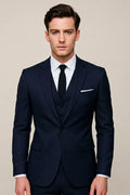 Tailored Three Piece Suit with Classic Lapels for Men