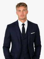 Tailored Three Piece Suit with Classic Lapels for Men