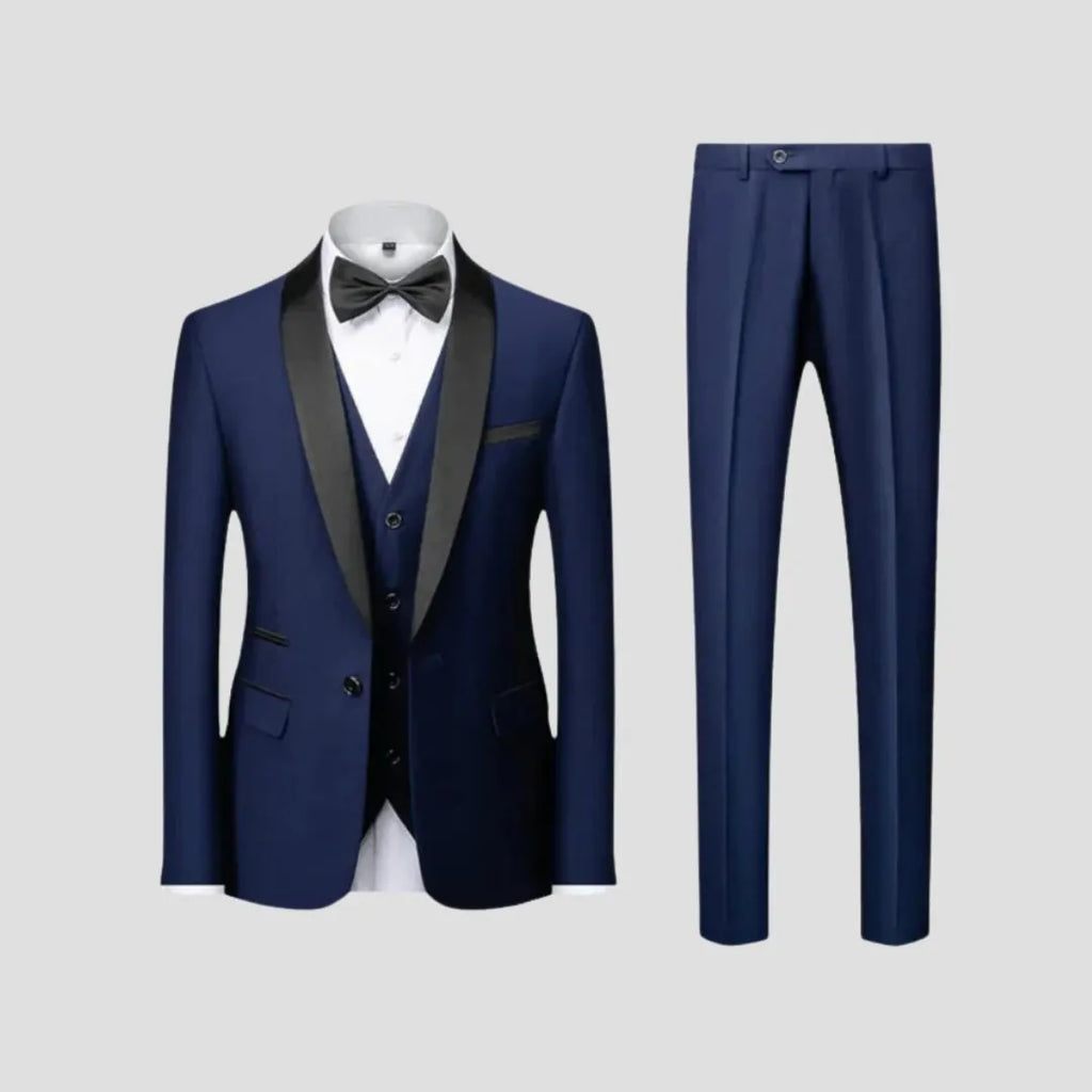 Three Piece Slim Fit Tuxedo Suit for Men's Weddings