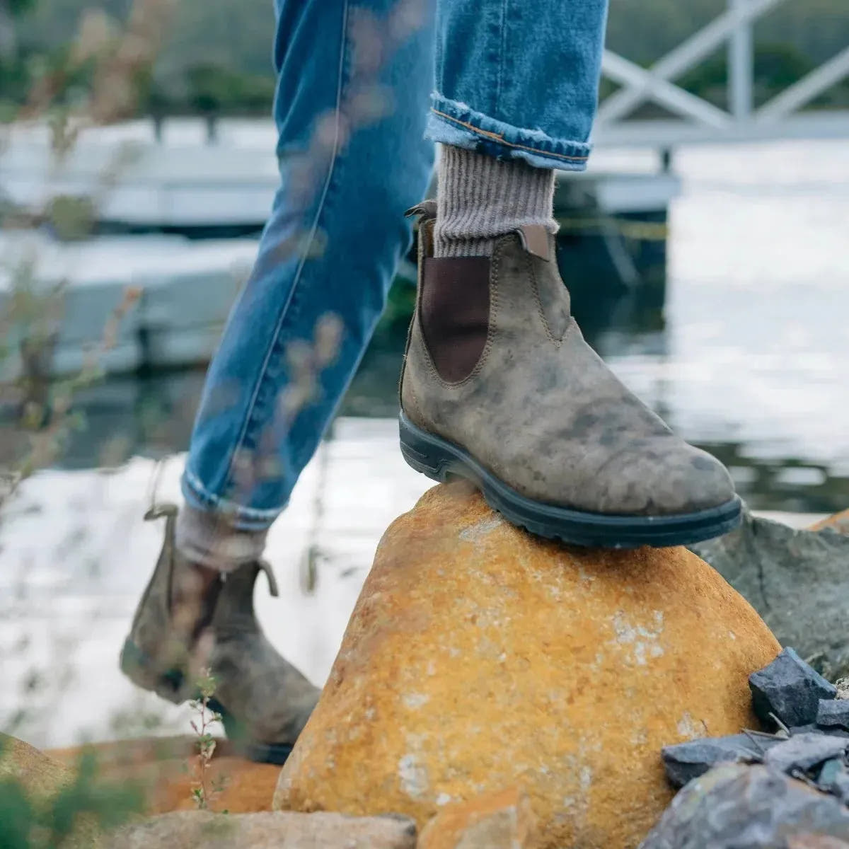Water-Repellent Slip-On Chelsea Boots for Men
