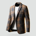 Classic Blazer with Houndstooth Pattern for Men
