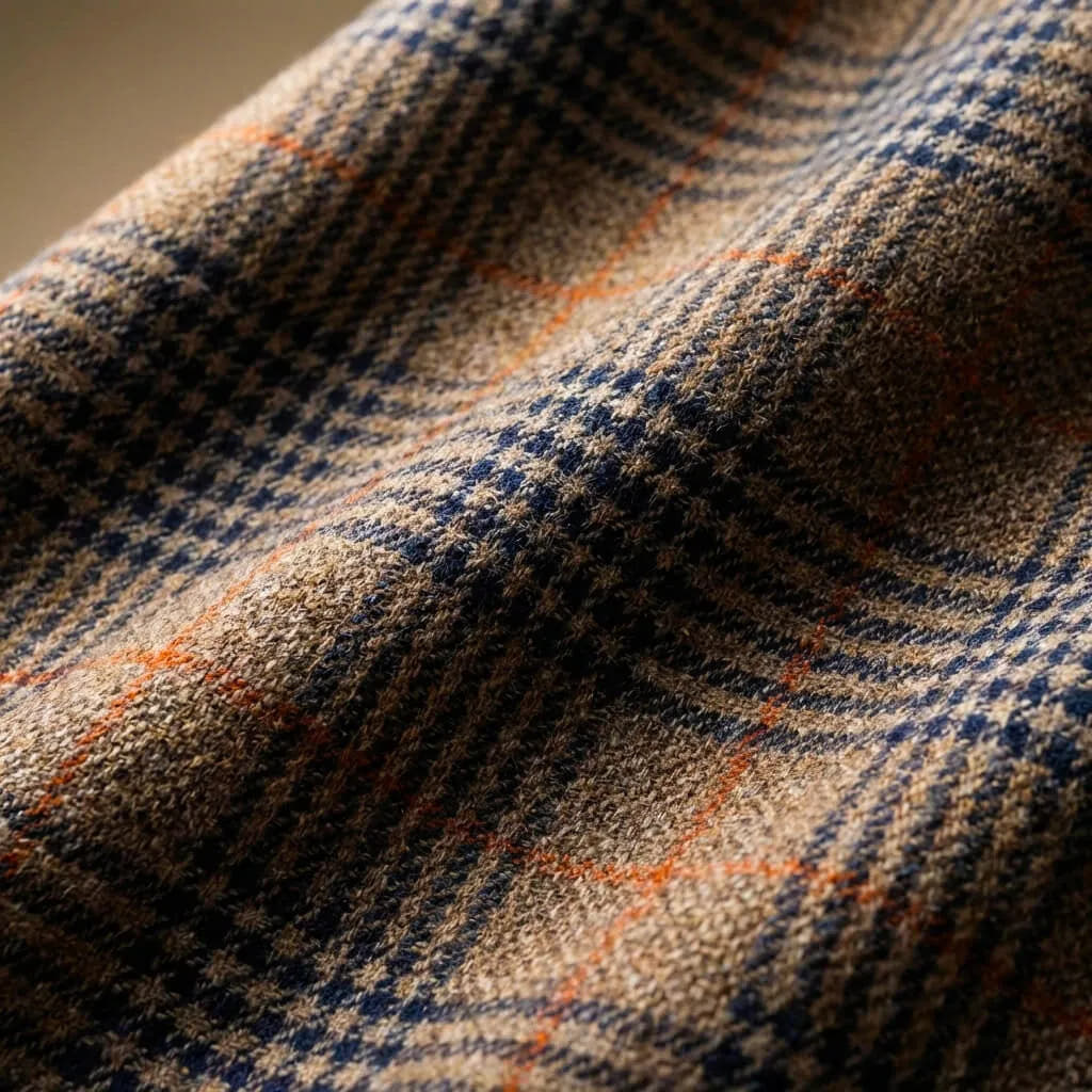 Classic Blazer with Houndstooth Pattern for Men